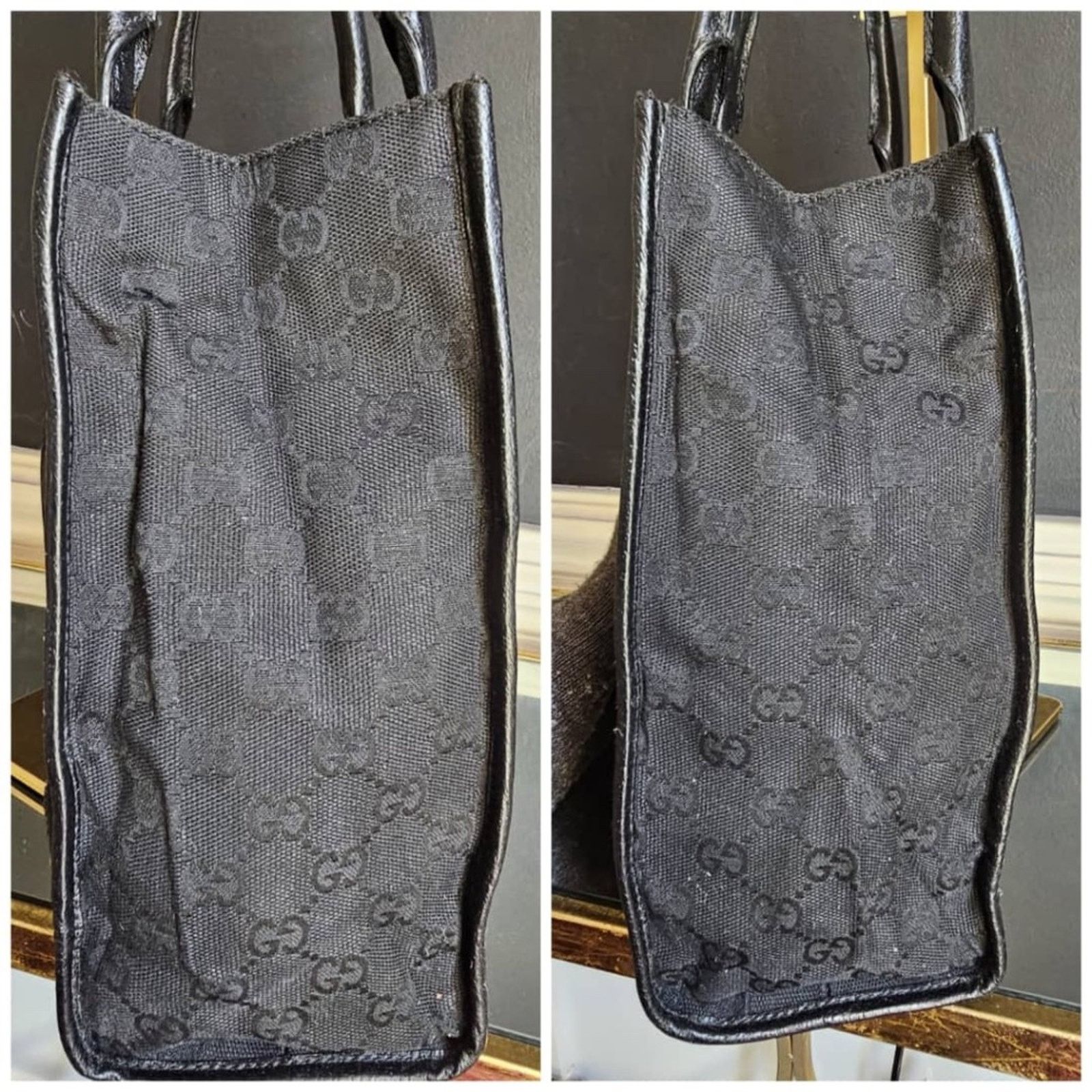 Gucci Authentic Gucci GG Canvas Studded Tote Bag Black Size ONE SIZE - 5 Thumbnail