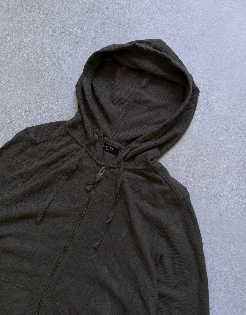 Allsaints × Vintage Vintage Allsaints Grey Zip-up Hoodie L Y2K Size US L / EU 52-54 / 3 - 2 Thumbnail