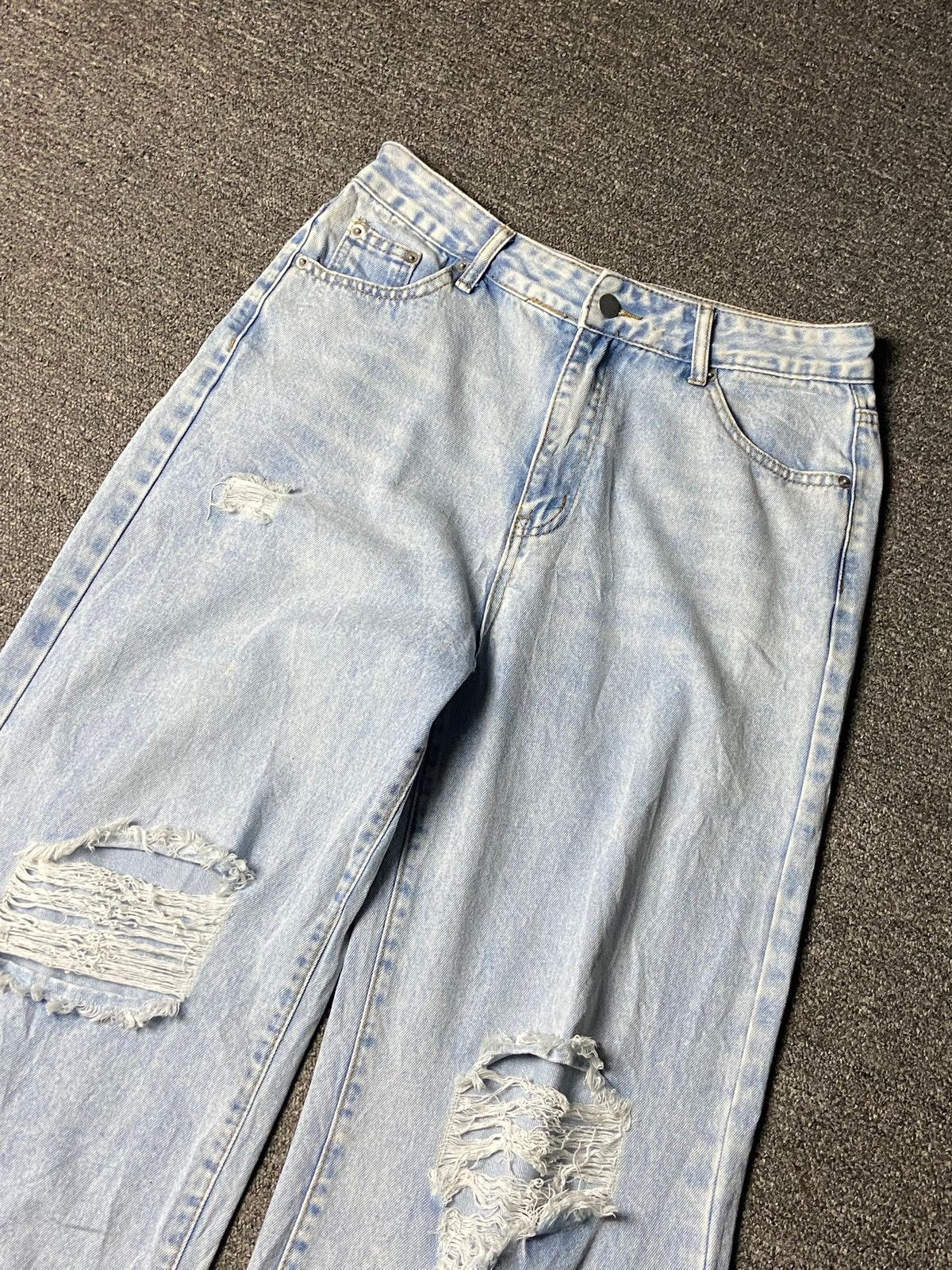 Shein SHEIN Baggy Cut Ripped Denim Jeans (162) Size US 30 / EU 46 - 11 Thumbnail