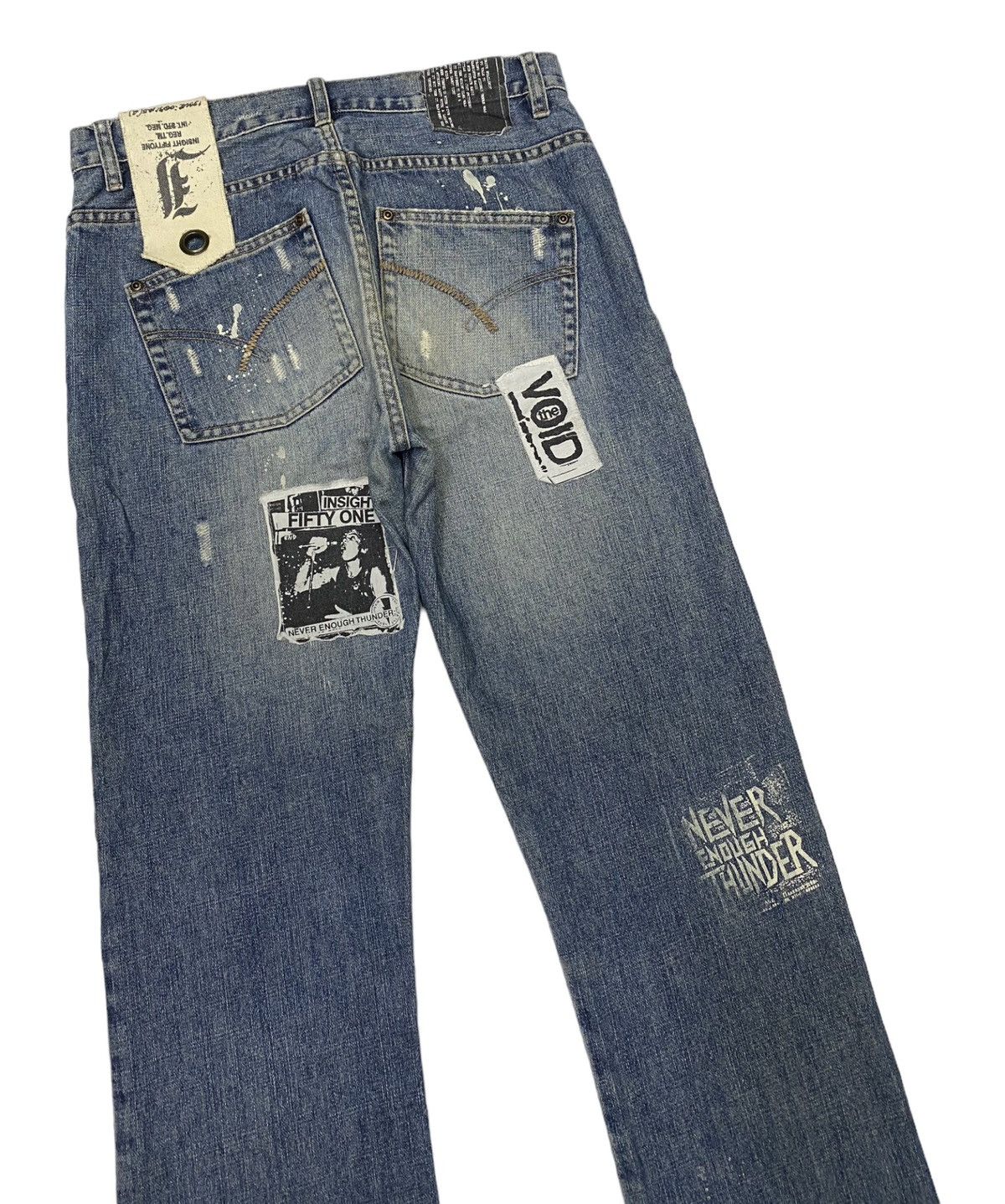14th Addiction 🔥THE VOID INSIGHT FIFTYONE PUNK GOTH DISTRESSED DENIM JEANS Size US 32 / EU 48 - 6 Thumbnail