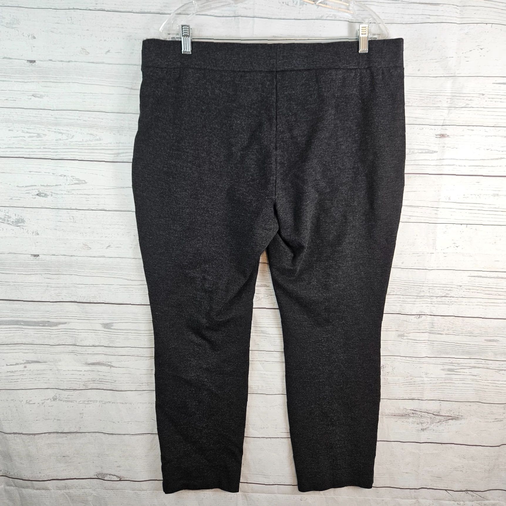 NYDJ NYDJ Womens Ponte Knit Cropped Pants Sz 16 Gray Pull On High Rise Size 38" / US 16 / IT 52 - 3 Thumbnail