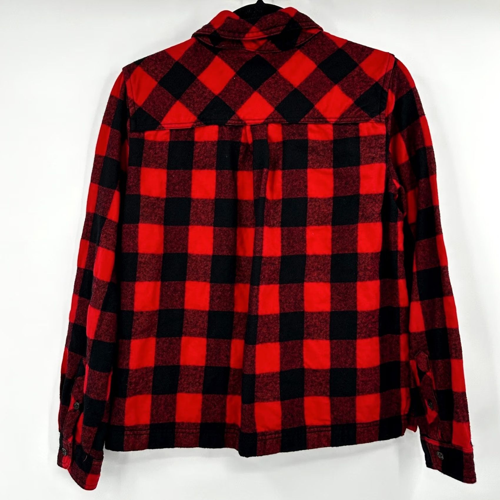 J.Crew J. Crew Womens Red Black Buffalo Plaid Cotton Wool Pullover Jacket Size S Size S / US 4 / IT 40 - 5 Thumbnail