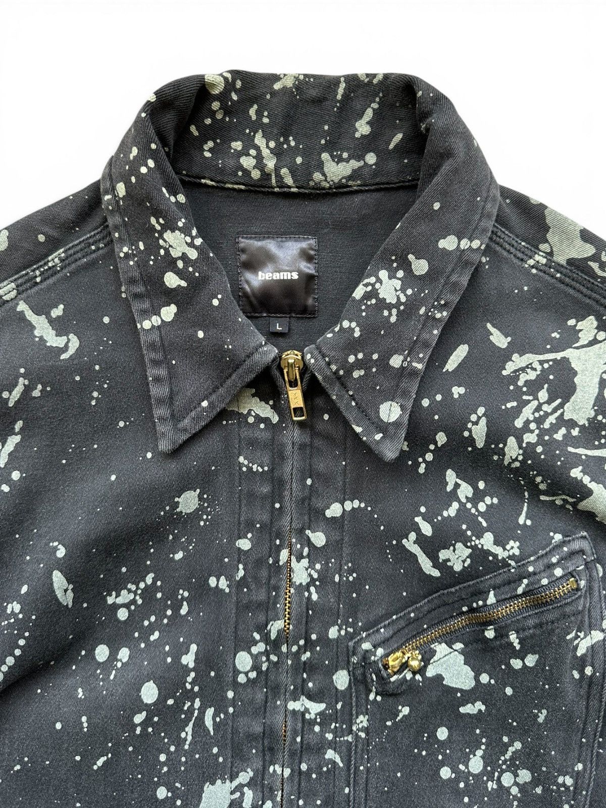 Beams Japan 2007 S/S BEAMS Japan painted zipper jacket Size US M / EU 48-50 / 2 - 7 Thumbnail