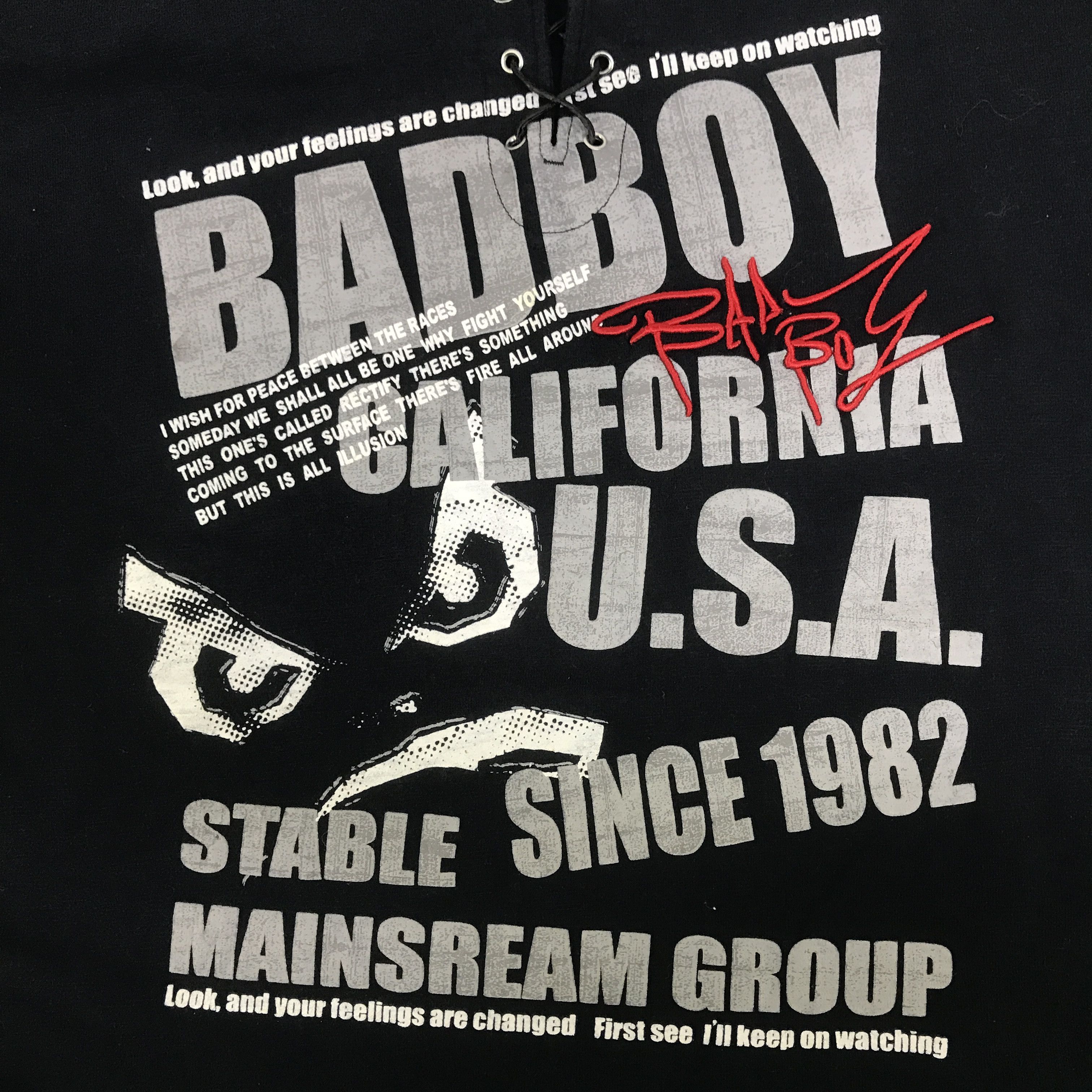 Japanese Brand BadBoy California usa Black Punk t-shirt K93B25 Size US L / EU 52-54 / 3 - 7 Thumbnail