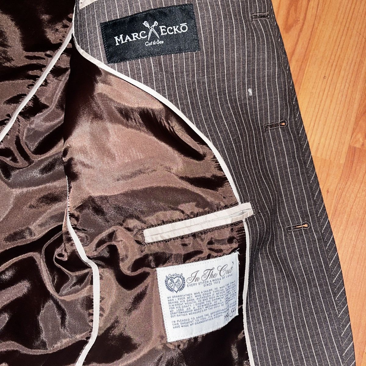 Marc Ecko Vintage Marc Ecko Cut & Sew Brown Blazer Size L Size US L / EU 52-54 / 3 - 5 Thumbnail