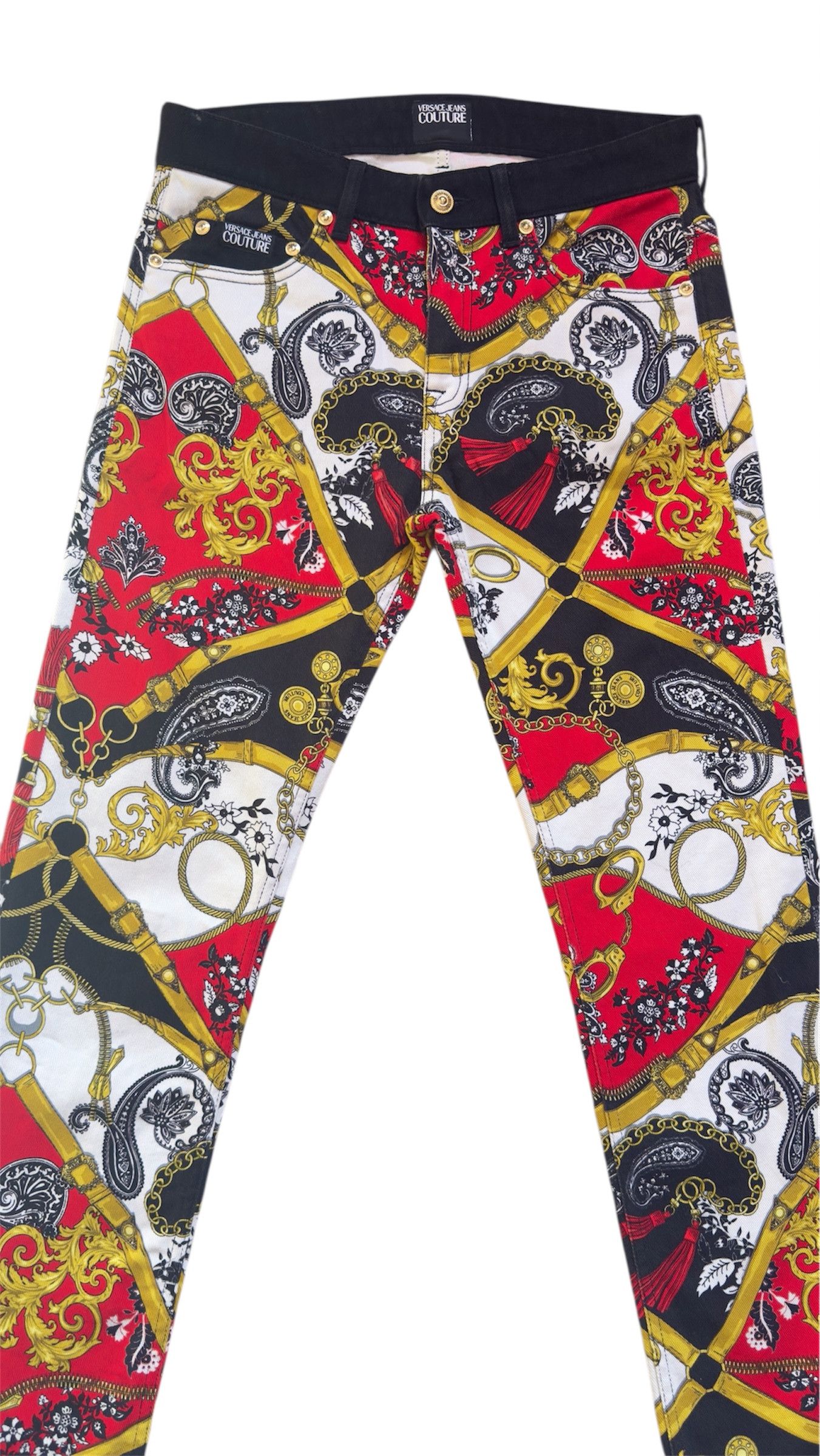 Versace Jeans Couture 🔥 Versace Rare Baroque Print Jeans size 31 US like new Size US 31 - 2 Thumbnail