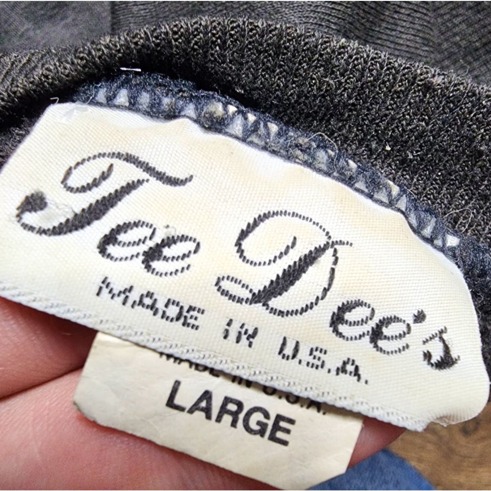 Vintage VINTAGE Tee Dee's Cardigan Sweatshirt Black Glitter Graphic Cat Print L Large Women Sparkly 80s Size L / US 10 / IT 46 - 4 Thumbnail