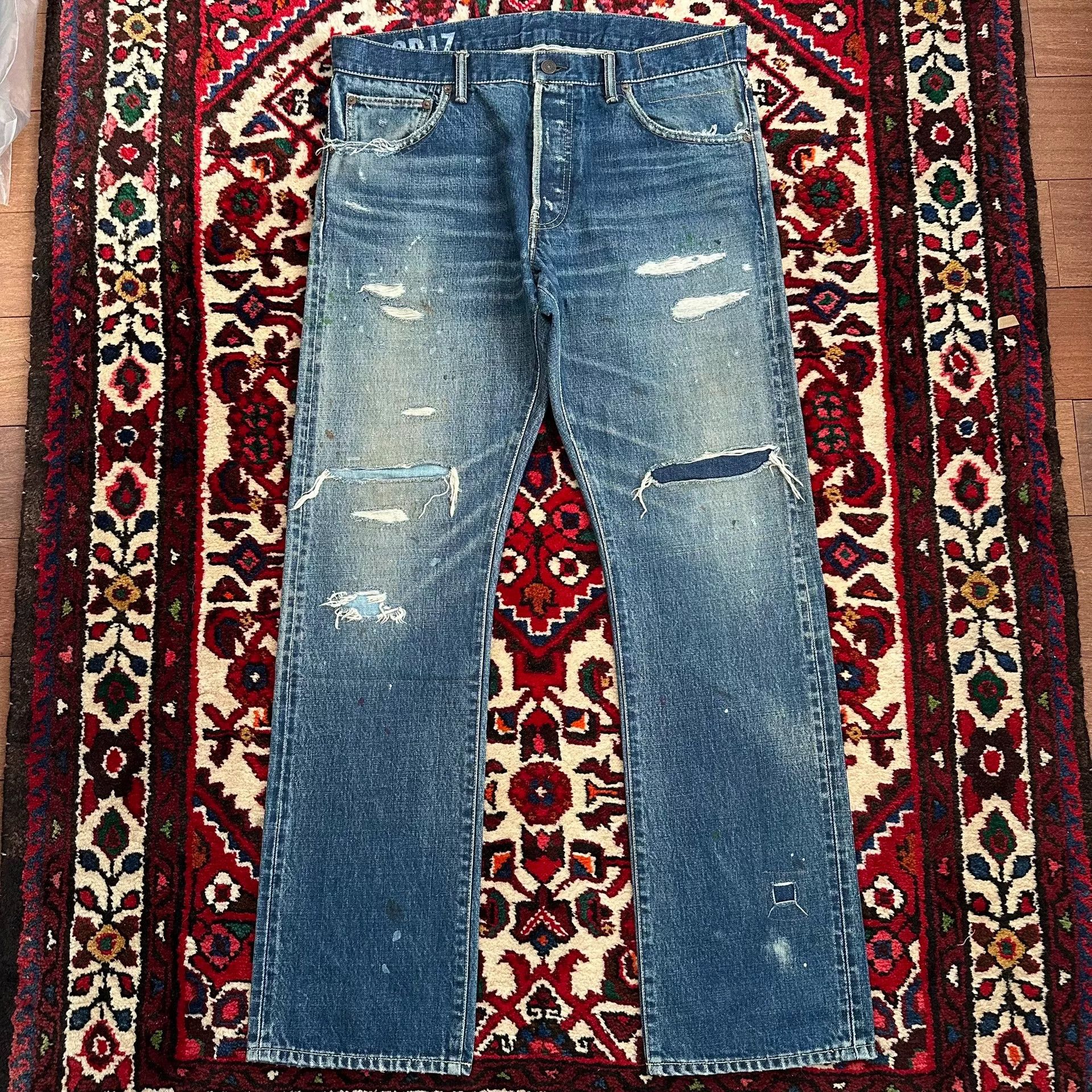 Visvim visvim mud-dyed wide-leg jeans w34l30 Size US 34 / EU 50 - 1 Thumbnail
