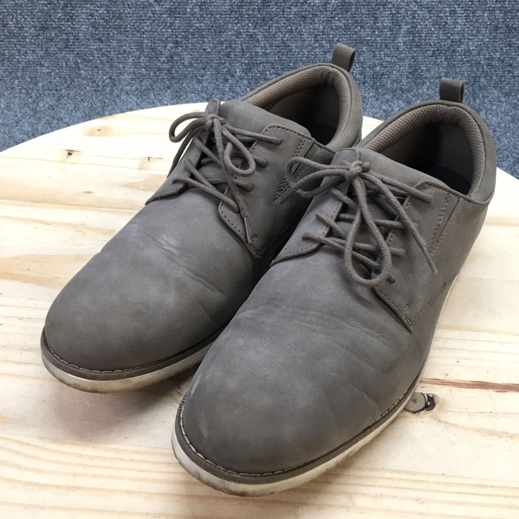 Vintage Goodfellow And Co Shoes Mens 12 Oxford Sneakers Gray Leather Lace Up Low Top Size US L / EU 52-54 / 3 - 3 Thumbnail