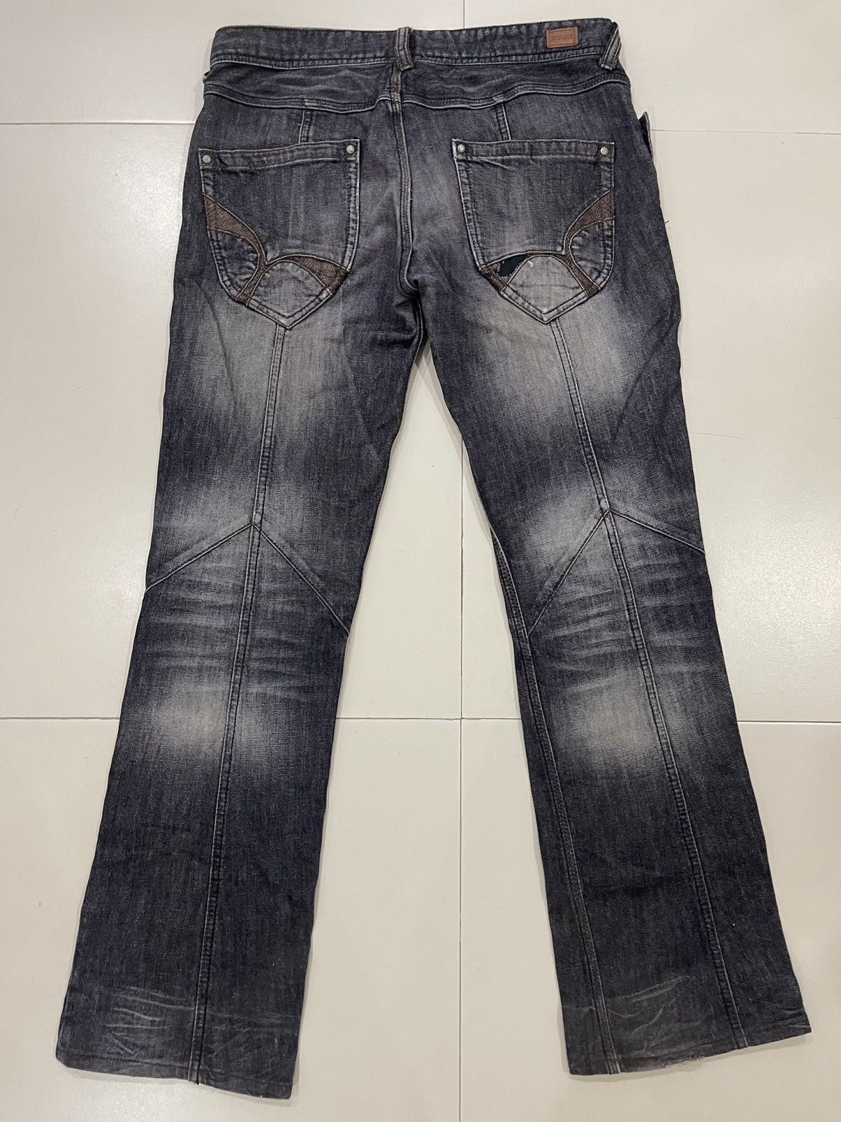 Nicole Club DOPE FLARE BLACK JEANS STREETWEAR NICOLE CLUB FOR MEN Size US 30 / EU 46 - 4 Thumbnail
