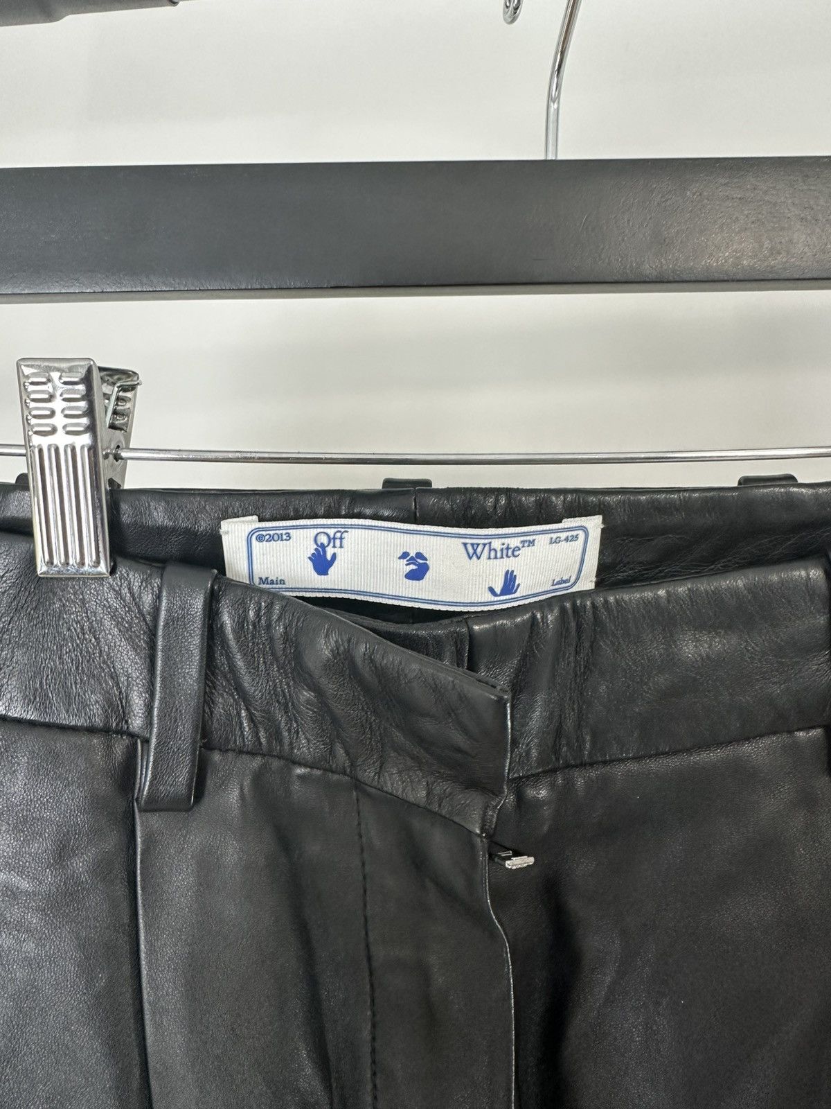 Off-White OFF WHITE LEATHER PANTS Size 25" / US 0 / IT 36 - 9 Thumbnail