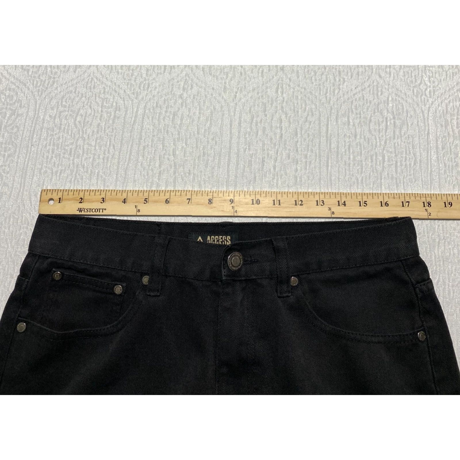 Vintage Access Jean Shorts Mens Bermuda 34 Black Jorts Pocket 5-Pocket Denim Cotton Polyester Hip Hop Streetwear Casual Summer 90s Womens? Size US 34 / EU 50 - 6 Thumbnail
