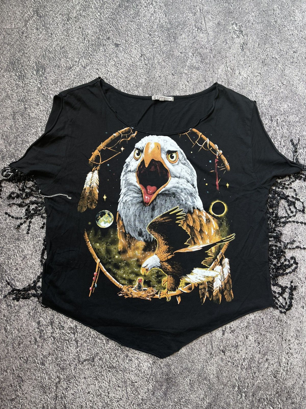 Hysteric Glamour Y2K Tuogu eagles ifsixwasnine fringe tshirt Size L / US 10 / IT 46 - 1 Thumbnail
