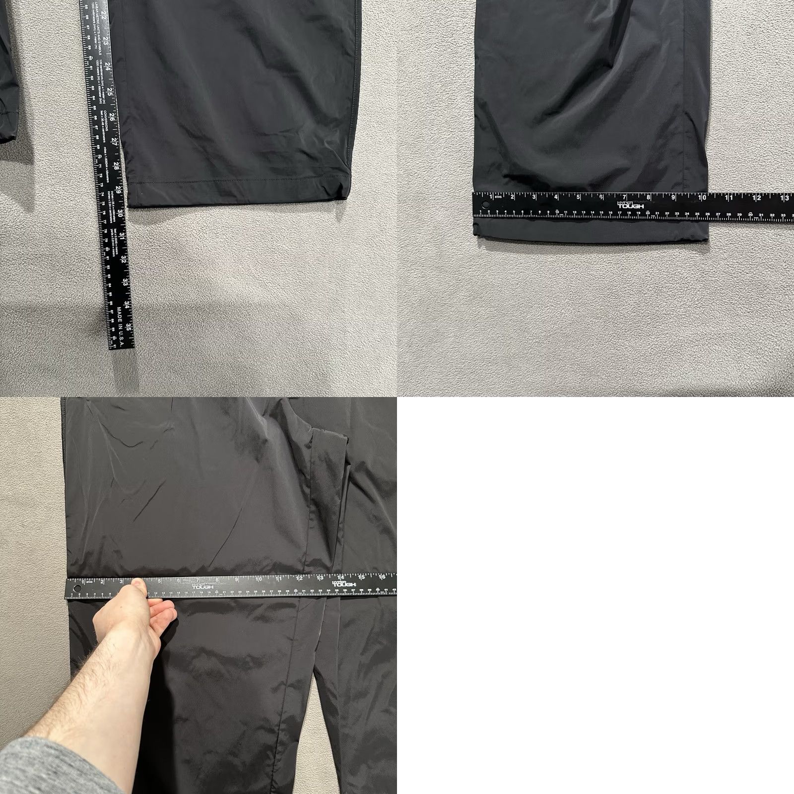 Athleta Athleta Rise Pant Womens Large Black Lightweight Nylon Bungee Hem Work Travel Size 36" / US 14 / IT 50 - 9 Thumbnail