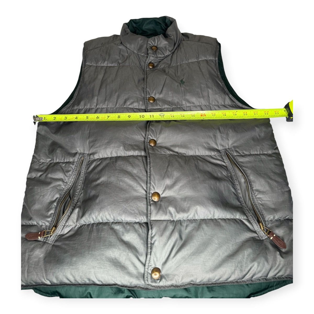 Polo Ralph Lauren Polo Ralph Lauren Reversible Down Puffer Vest Green Gray M Size US M / EU 48-50 / 2 - 6 Thumbnail
