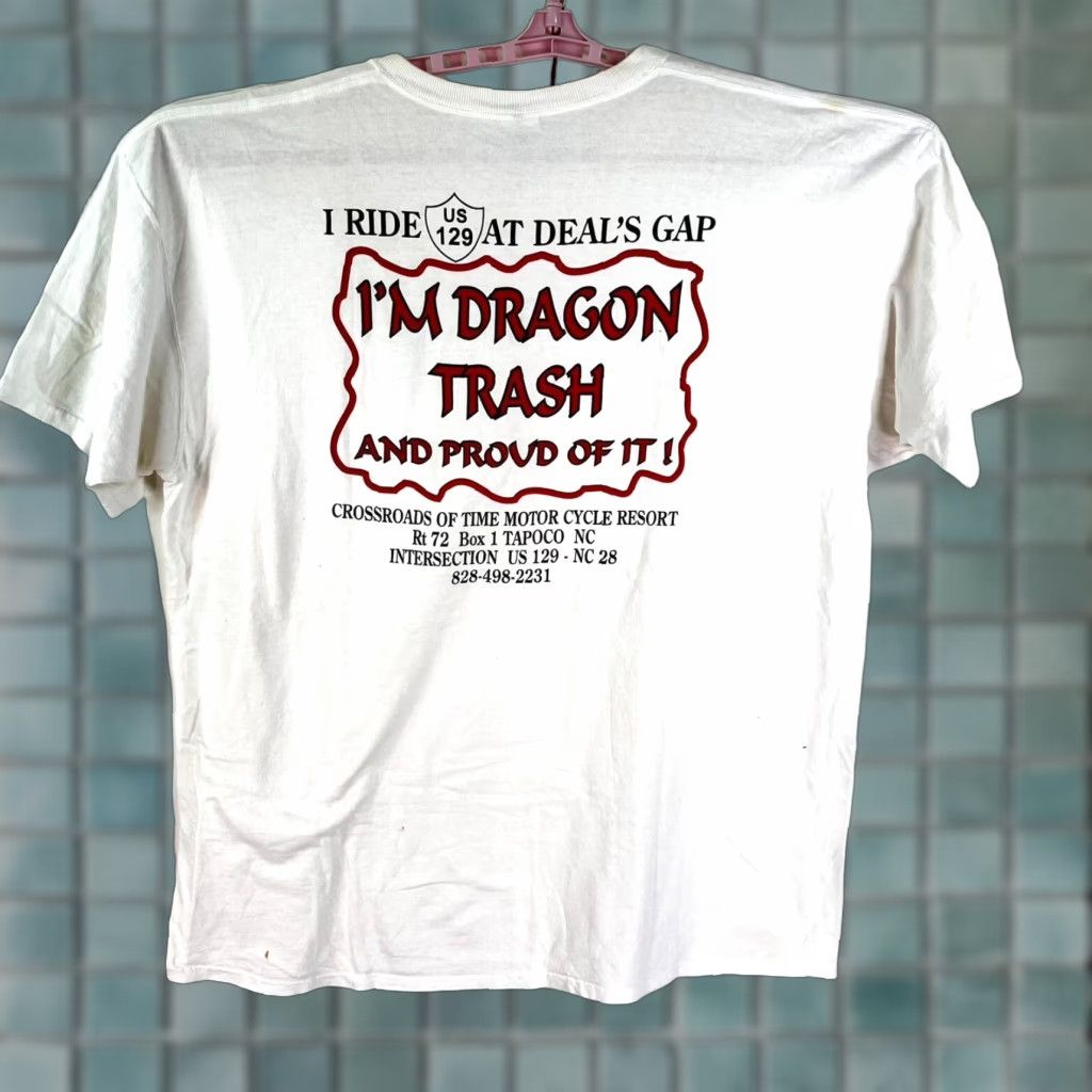 Fruit Of The Loom VINTAGE Fruit of the Loom Motorcycle T-Shirt Men’s 3XL White Deal's Gap NC Graphic Print Size US XXL / EU 58 / 5 - 1 Thumbnail