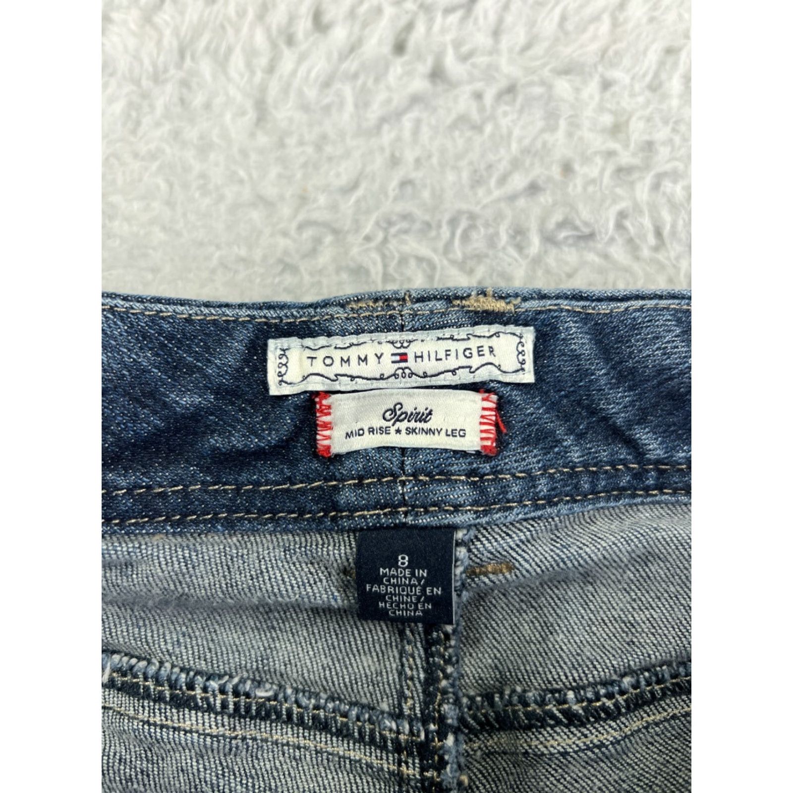 Tommy Hilfiger Tommy Hilfiger Jeans Womens 8 Blue Denim Skinny Leg 28x28 Vintage No Size 30" / US 8 / IT 44 - 6 Thumbnail