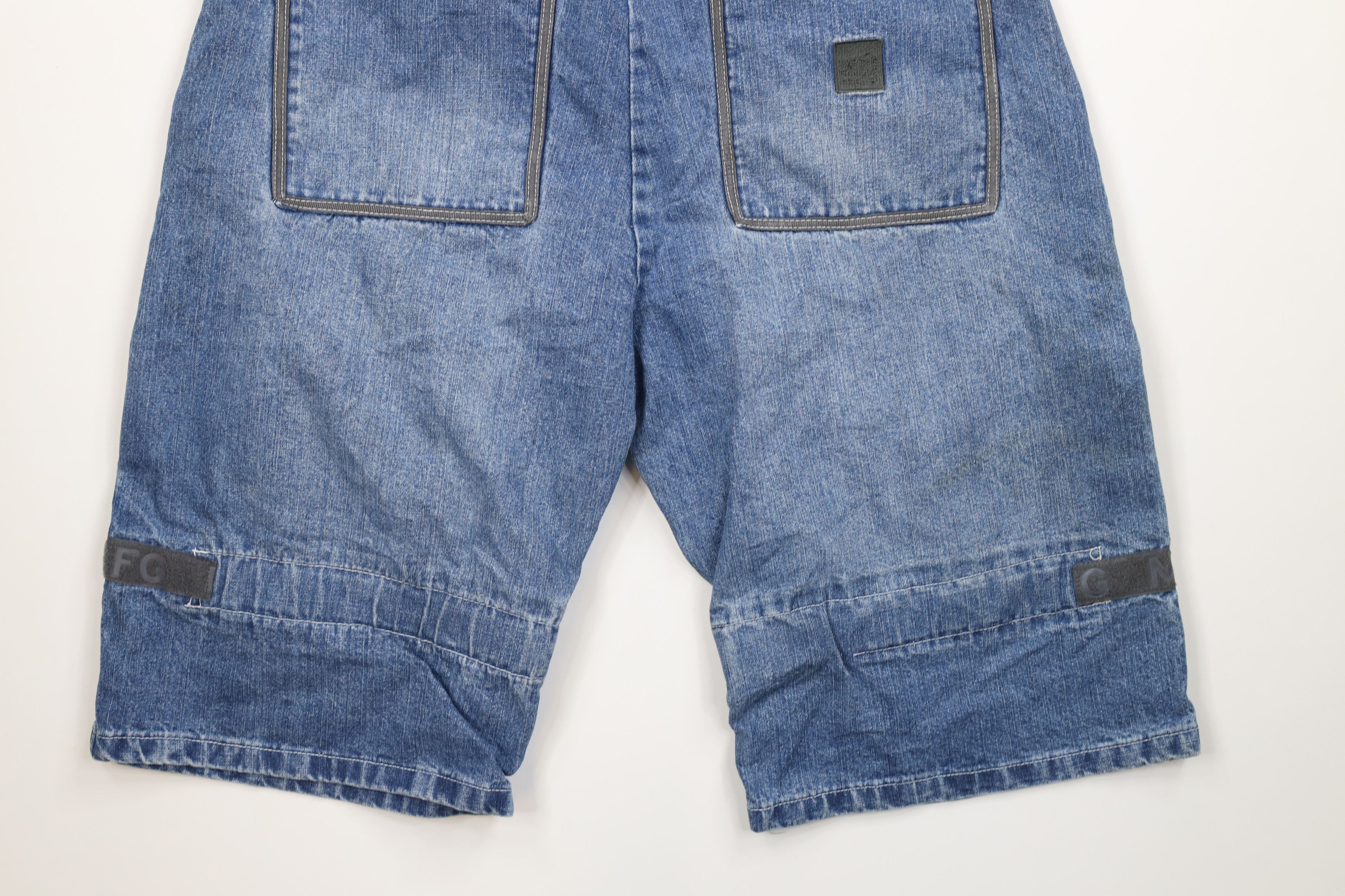 Marithe + Francois Girbaud × Vintage Vintage 90s Marithe Francois Girbaud Strap Denim Shorts Size US 40 / EU 56 - 11 Thumbnail