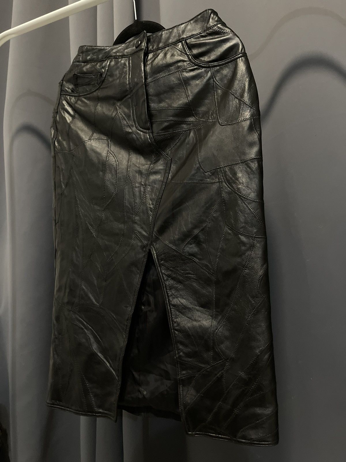 Other Jacques Wei Leather Patchwork Skirt Size 26" / US 2 / IT 38 - 7 Thumbnail