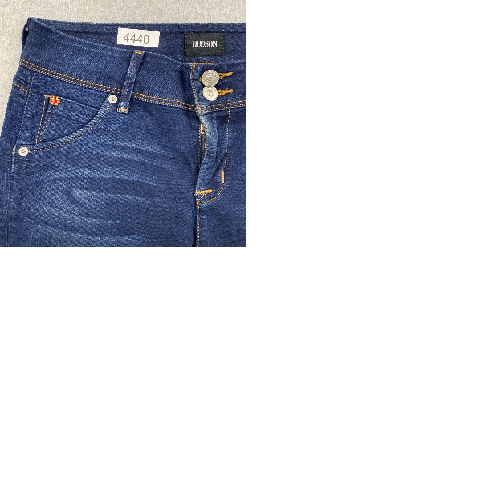 Hudson Hudson Collin Skinny Jeans Womens 26 Blue Low Rise Distress Stretch Denim Size 26" / US 2 / IT 38 - 10 Thumbnail
