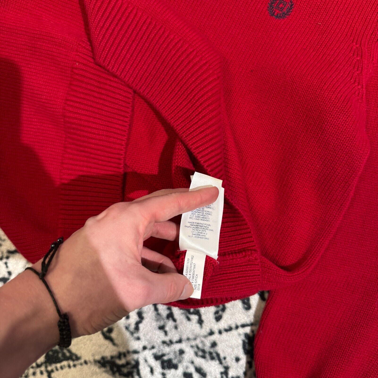 Chaps × Vintage Chaps Unisex Red Cotton Sweater Size S Regular Fit Size US S / EU 44-46 / 1 - 9 Thumbnail