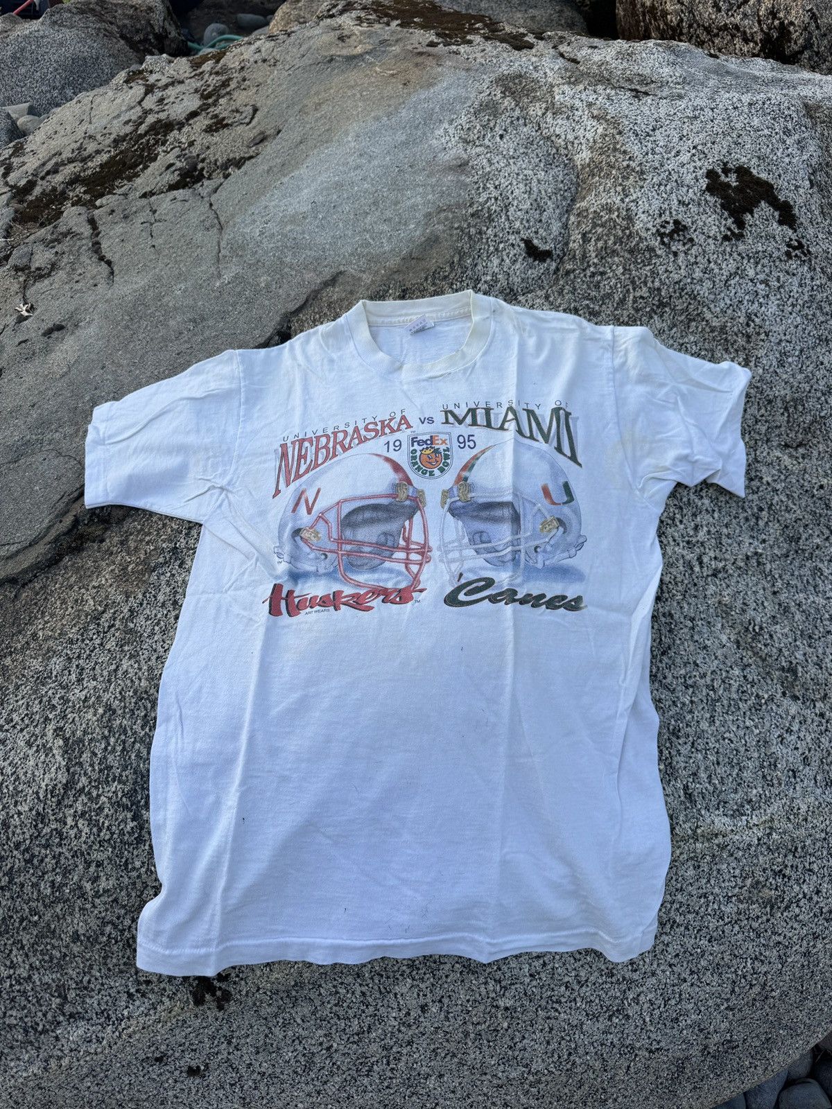 Fruit Of The Loom Vintage 1995 Orange Bowl Tee Size US L / EU 52-54 / 3 - 1 Thumbnail