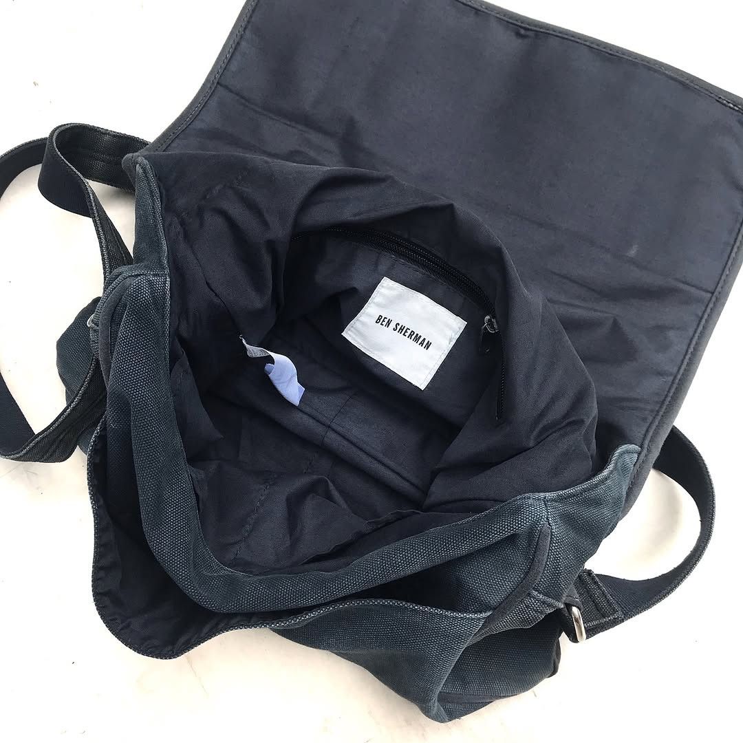 Ben Sherman Ben Sherman Union Jack Messenger Shoulder Canvas Bag navy Size ONE SIZE - 13 Thumbnail