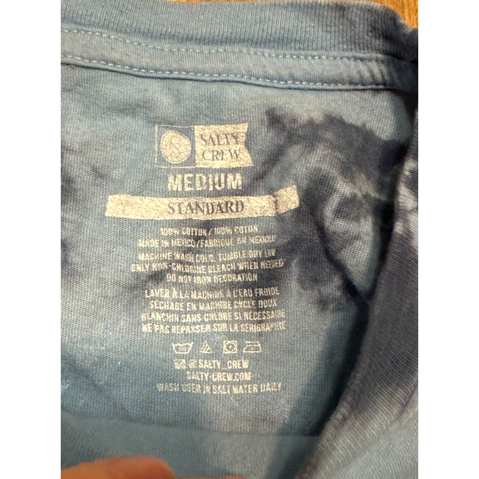 Vintage Salty Crew Shirt Men Medium Blue Yellow Tie Dye Salty Sink Swim Crew T-Shirt Mens Size US M / EU 48-50 / 2 - 6 Thumbnail