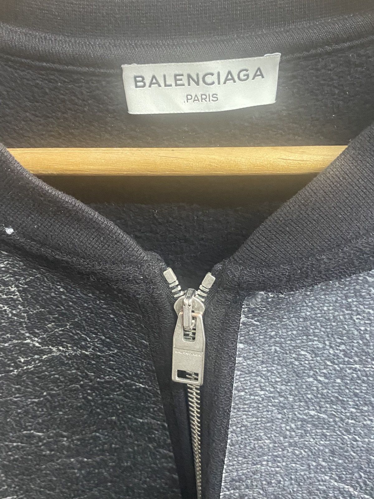 Balenciaga SS2014 Balenciaga Black and Grey Bomber Jacket Size Large Size US L / EU 52-54 / 3 - 3 Thumbnail