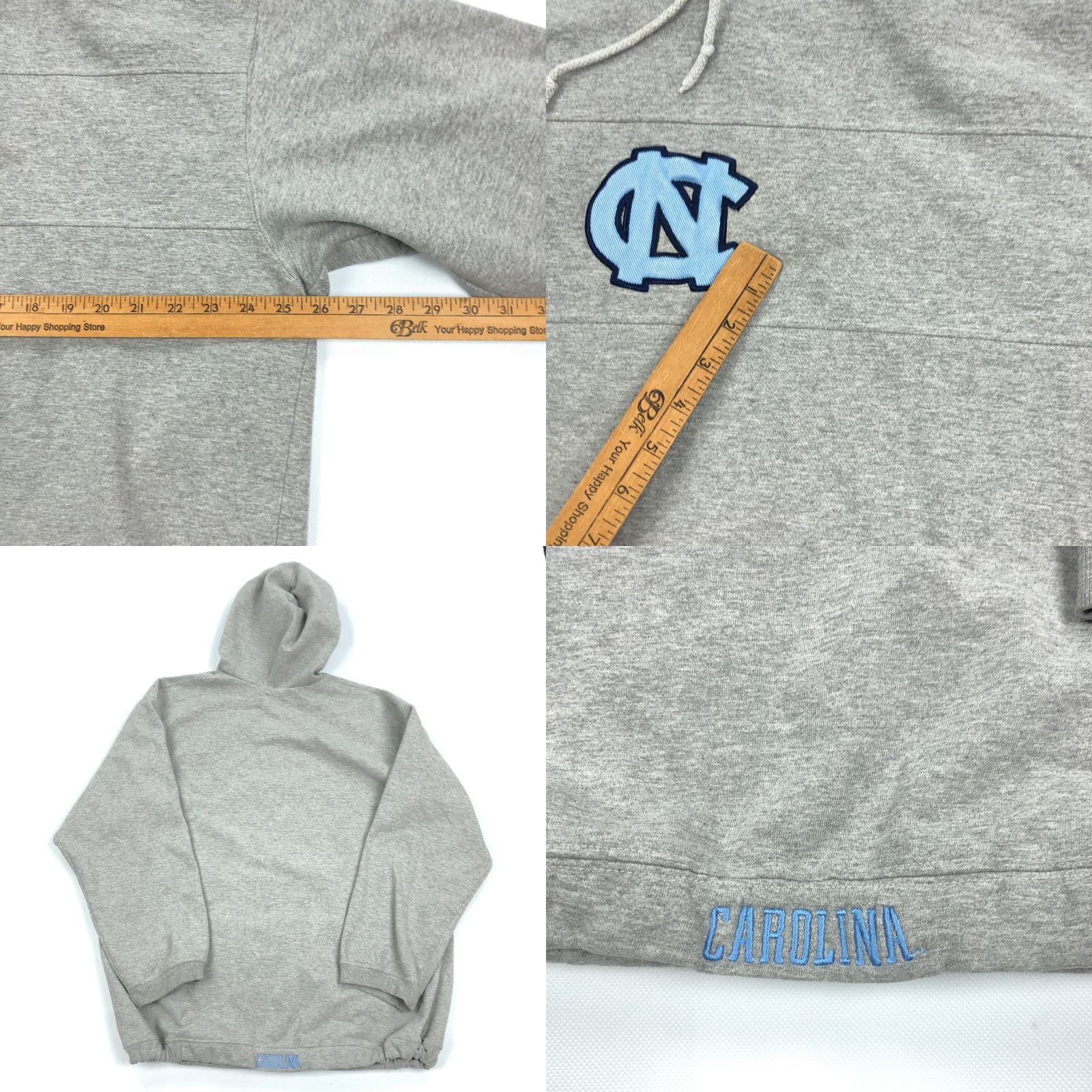 Jordan Brand VINTAGE Jordan UNC Tar Heels Fleece Hoodie Mens 2XL Gray Nike Sweatshirt Pullover Hooded Basketball Logo Neon? Size US XXL / EU 58 / 5 - 8 Thumbnail