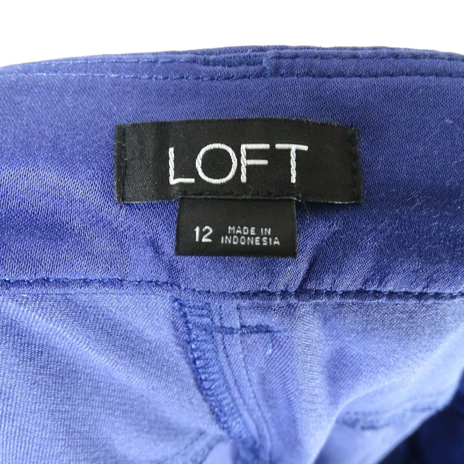 Loft Ann Taylor Loft Jogger Pants Women Size 12 Purple Shiny Size 34" / US 12 / IT 48 - 7 Thumbnail