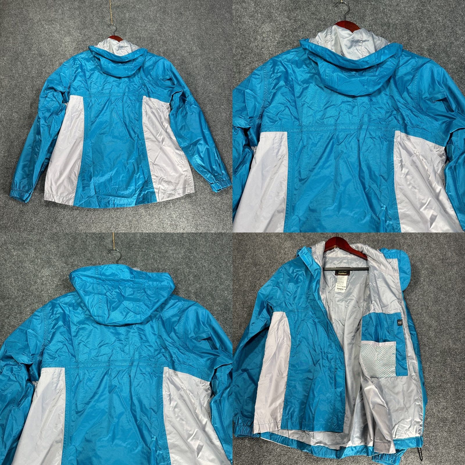 Vintage Stearns Dry Wear Jacket Womens XL Blue Nylon Zip Up Hooded Pockets Boating Size XL / US 12-14 / IT 48-50 - 8 Thumbnail