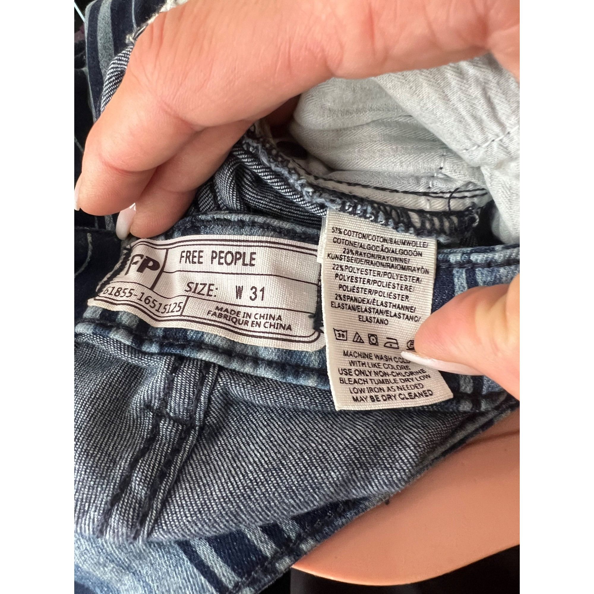 Free People NWT RARE Free People Frayed Hem Super Flare Bell Bottom Jean Size 31" - 12 Thumbnail