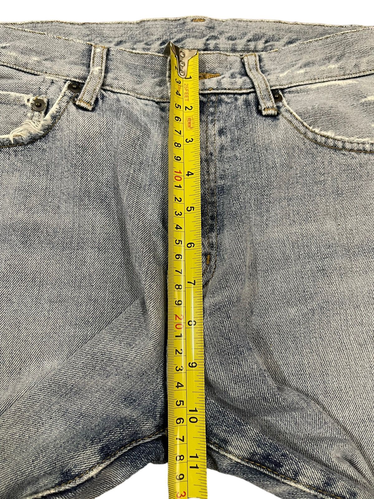 Uniqlo Vintage Japanese Uniqlo Blue Wash Distress Loose Jeans Size US 30 / EU 46 - 13 Thumbnail
