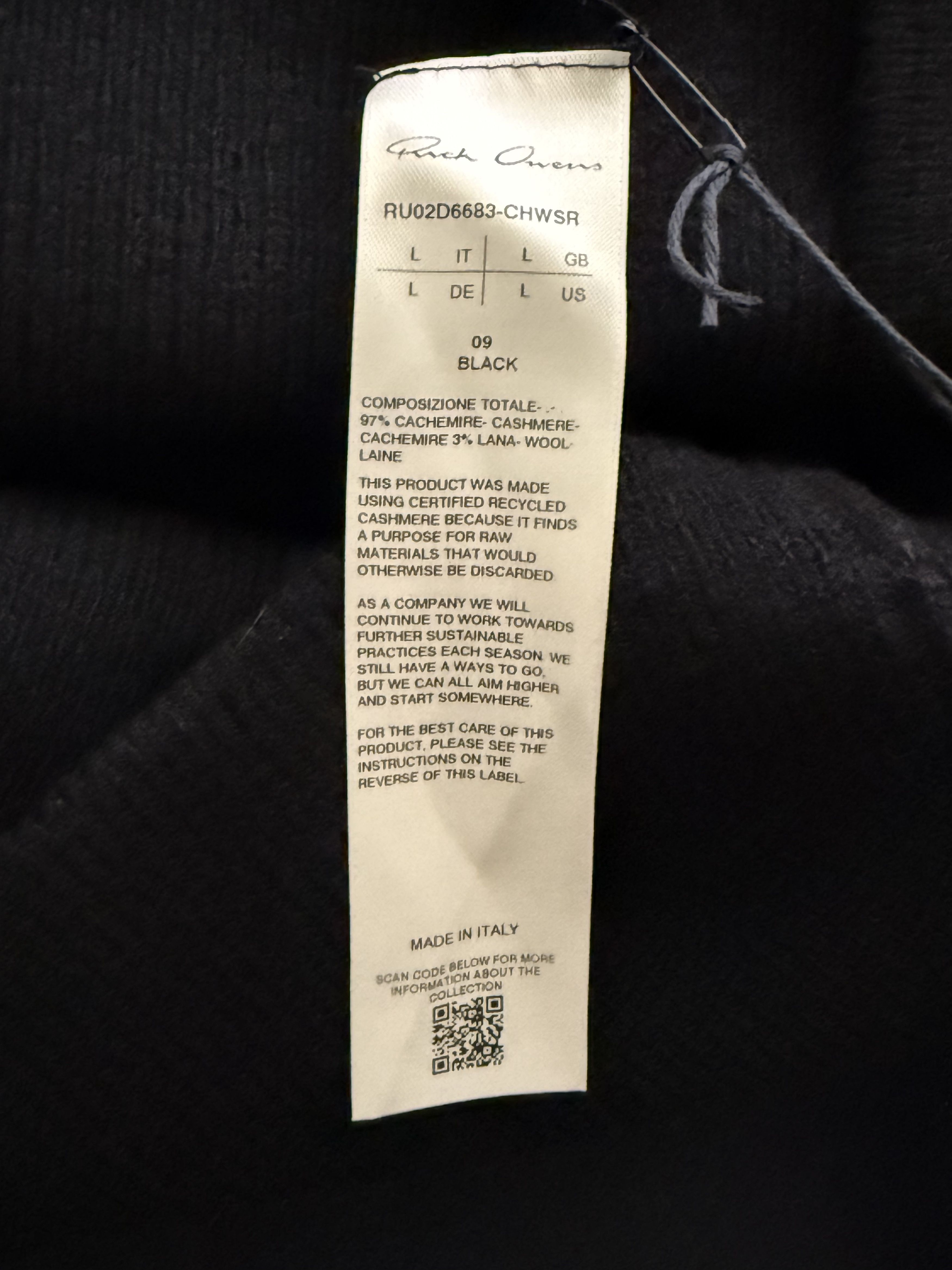 Rick Owens Cashmere V-Tank in Black Size US L / EU 52-54 / 3 - 10 Thumbnail