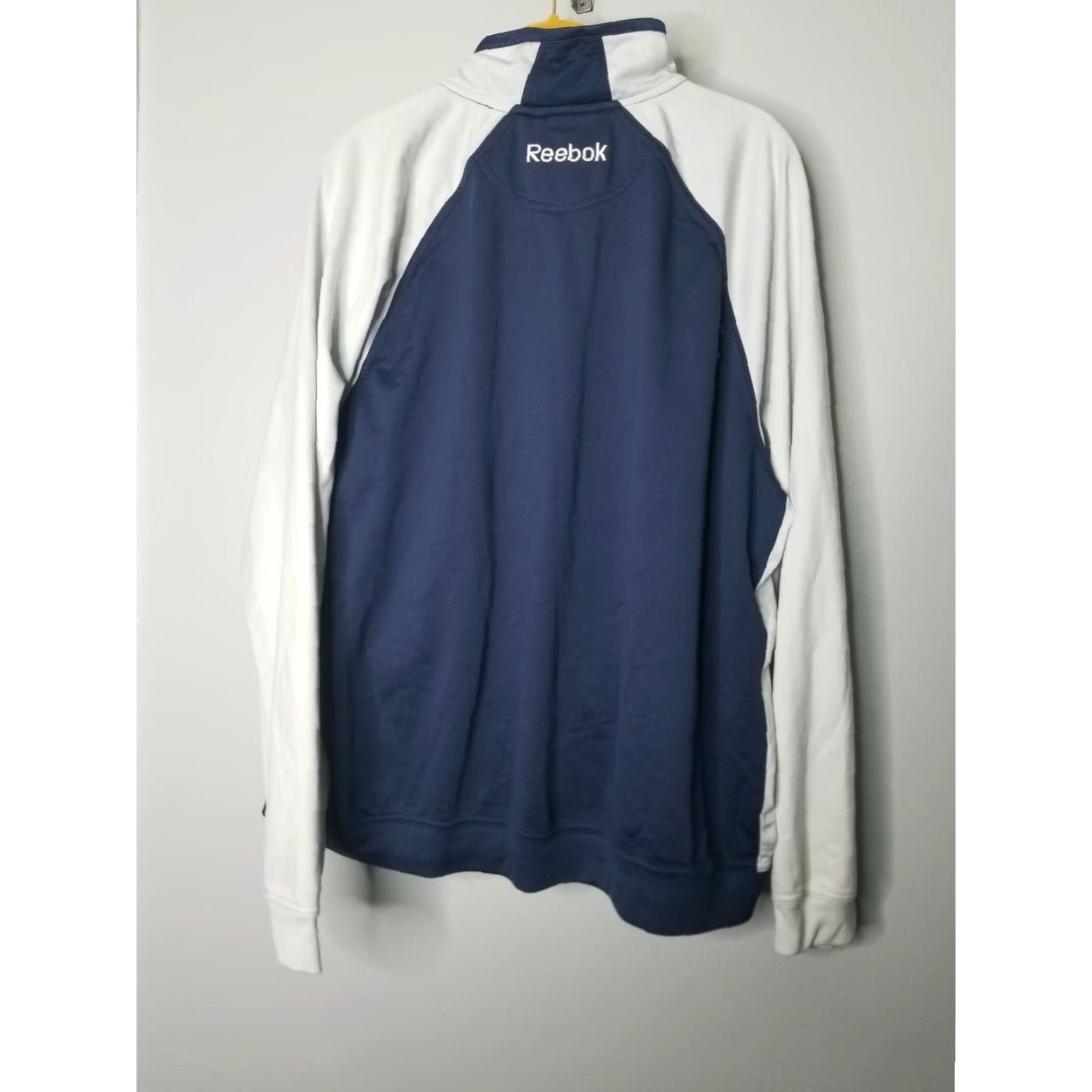 Reebok Retro Reebok Softshell Track Jacket Mens M Navy Blue White Size US M / EU 48-50 / 2 - 2 Thumbnail