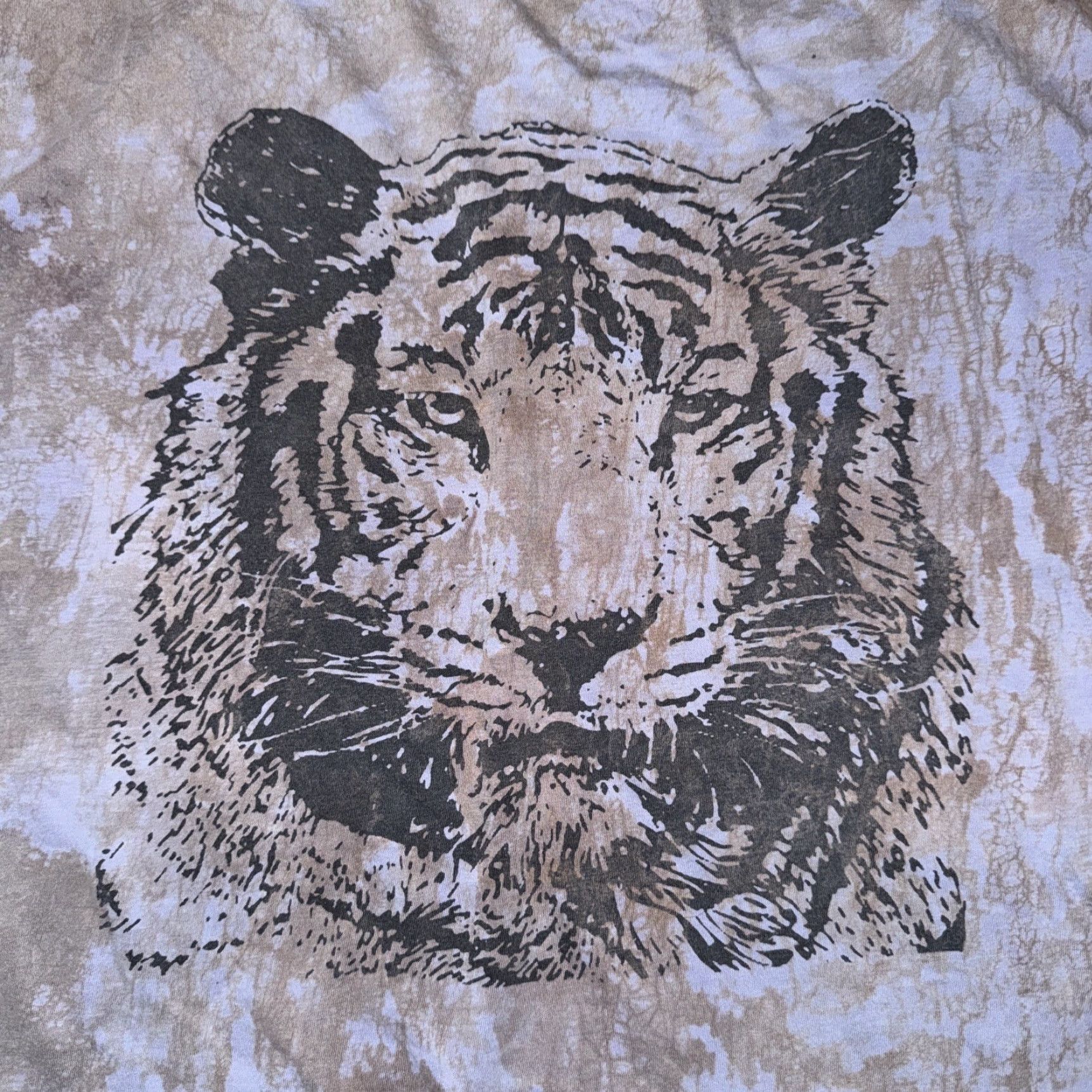 Vintage VINTAGE F!N T-Shirt Tiger Tie Dye Ringer Blue US M Crew Neck Short Sleeve Men 20X26 N/A Size US M / EU 48-50 / 2 - 2 Thumbnail