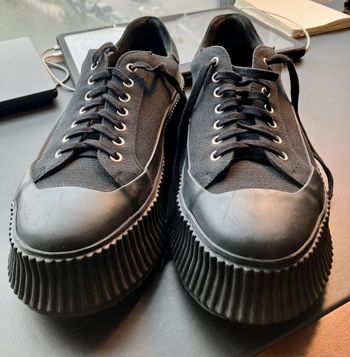 Jil Sander Jil Sander: Vulcanised-Sole Low-Top Sneakers