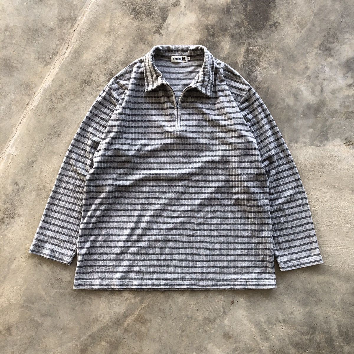 Issey Miyake Men Wool Border Knit