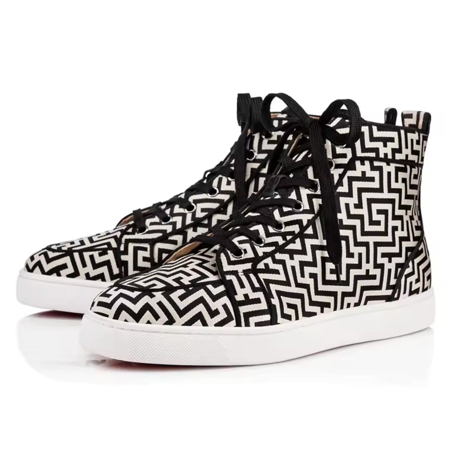 Christian Louboutin Christian Louboutin Mens Rantus Orlato Flat Tissu Black Size US 11 / EU 44 - 1 Thumbnail