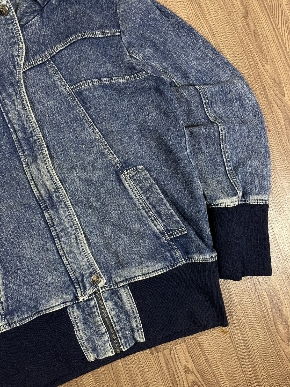 Japanese Brand Private Pause Bono Sweat Denim Jacket Size US L / EU 52-54 / 3 - 4 Thumbnail