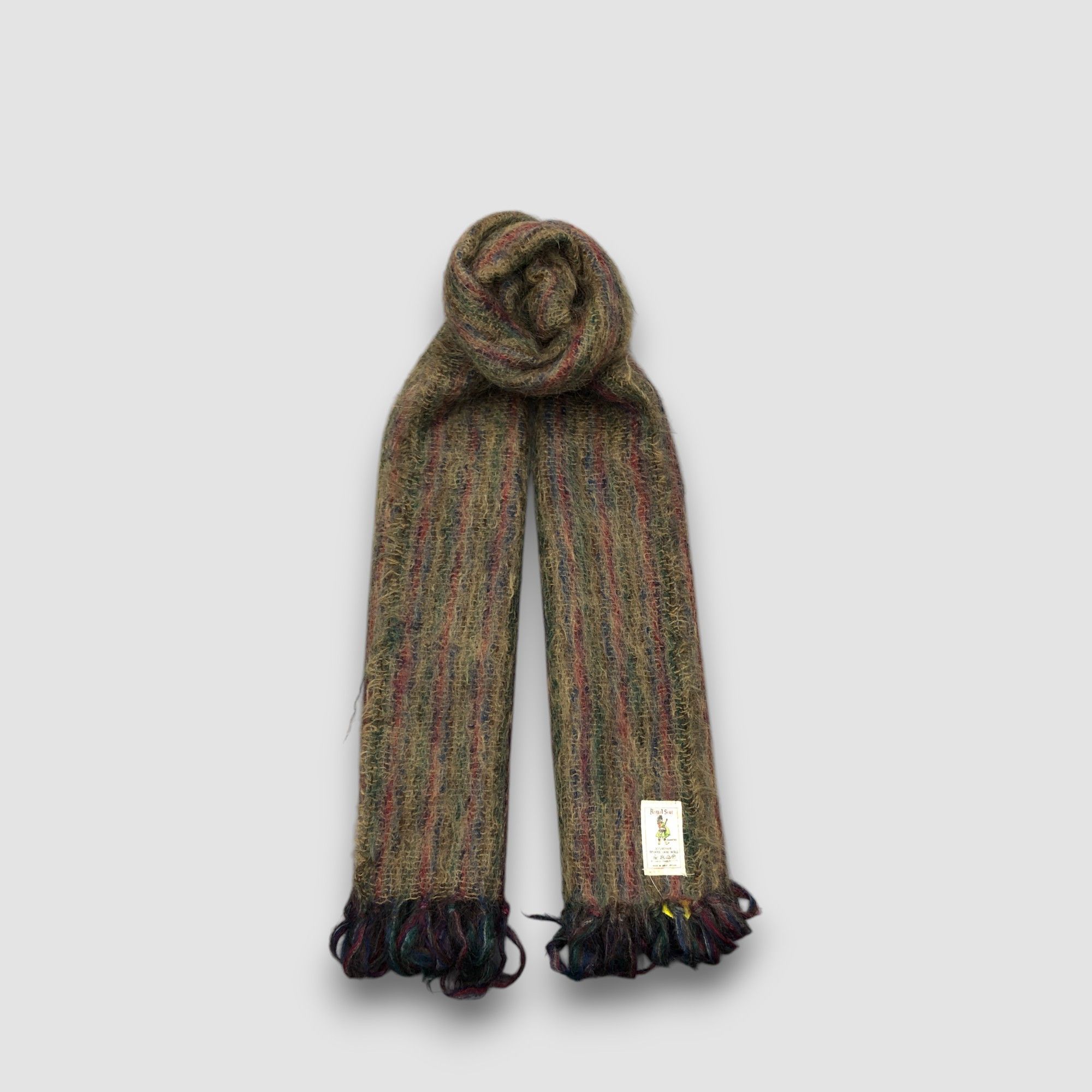 Japanese Brand Vintage Royal Scot Scarf Muffler Wool Mohair Scarves Size ONE SIZE - 1 Thumbnail