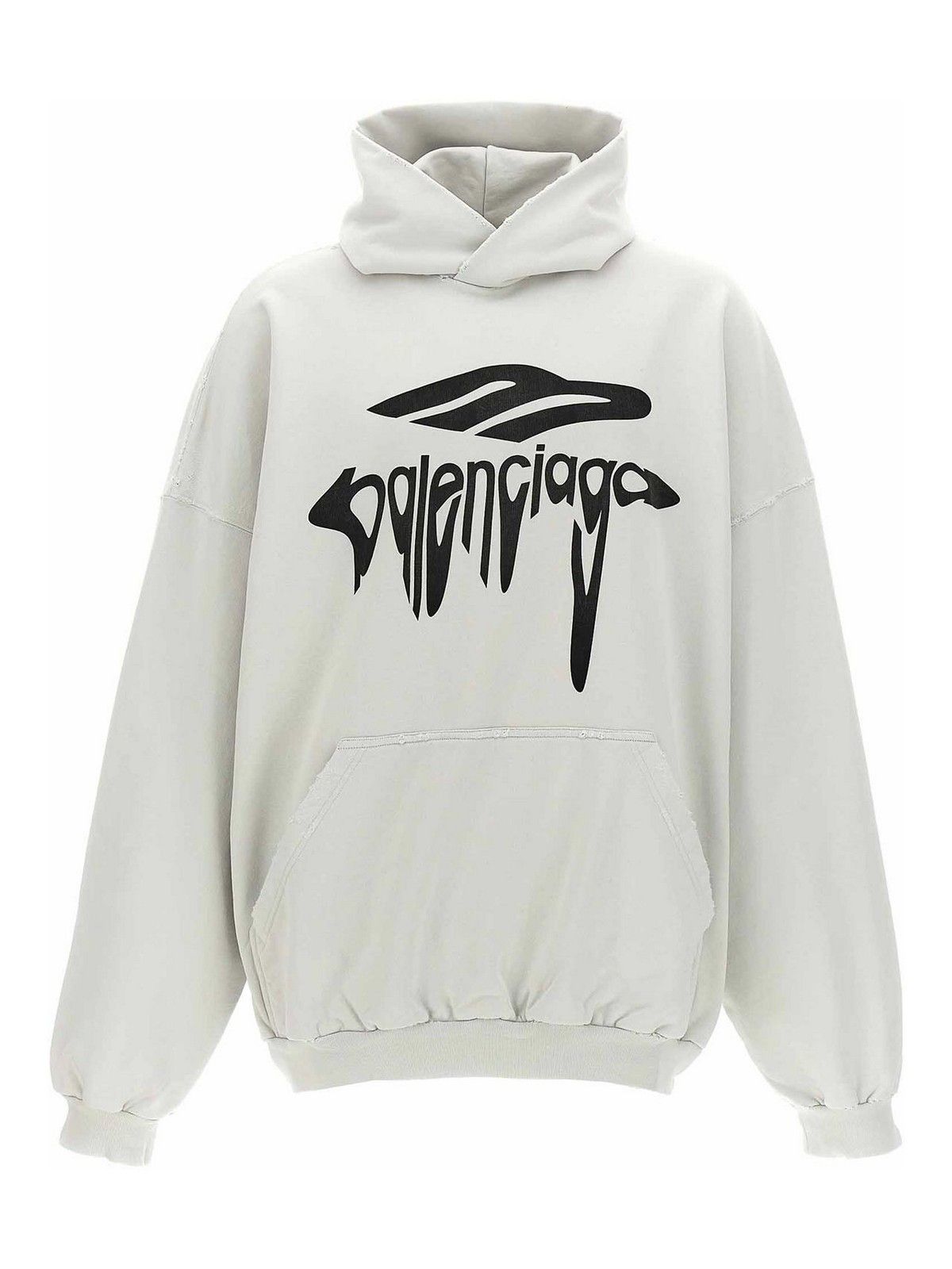 Balenciaga o1bcso1str1225 3B Liquified Hoodie Large Fit in White Size US S / EU 44-46 / 1 - 1 Thumbnail
