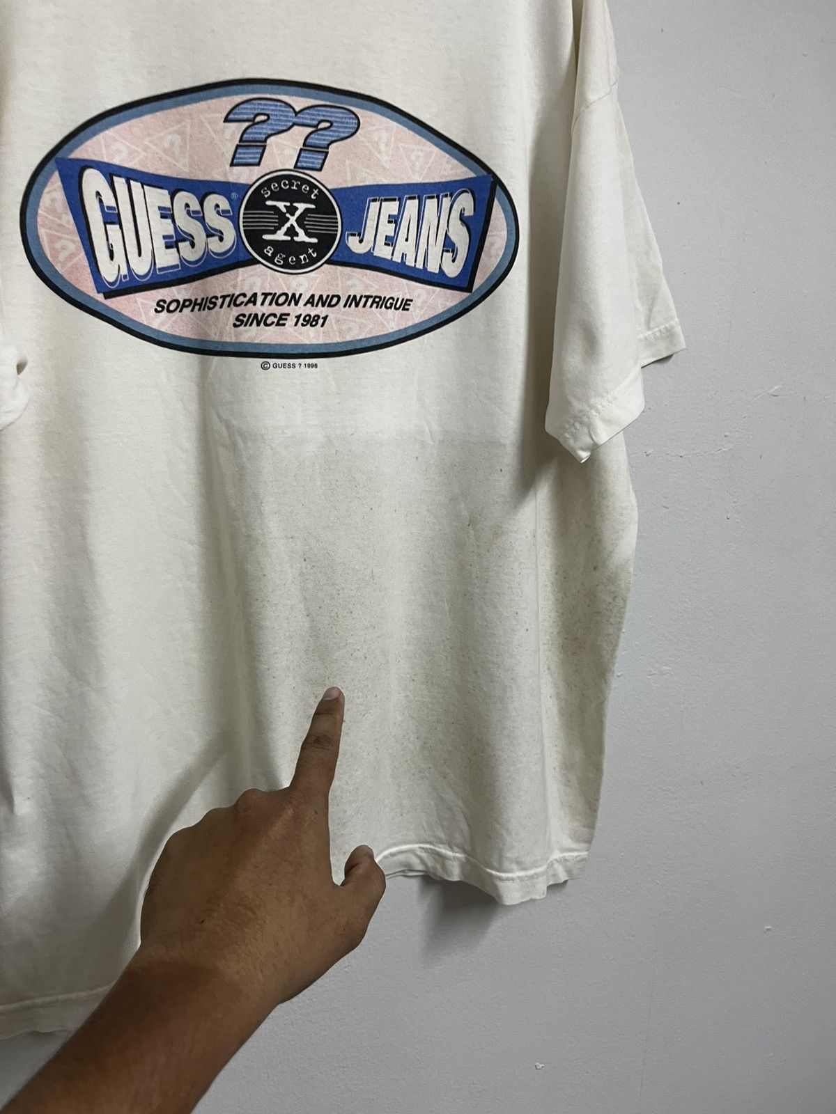 Georges Marciano 💥Vintage 96 SECRET X AGENT Guess Jeans Since 1981 Size US XL / EU 56 / 4 - 6 Thumbnail