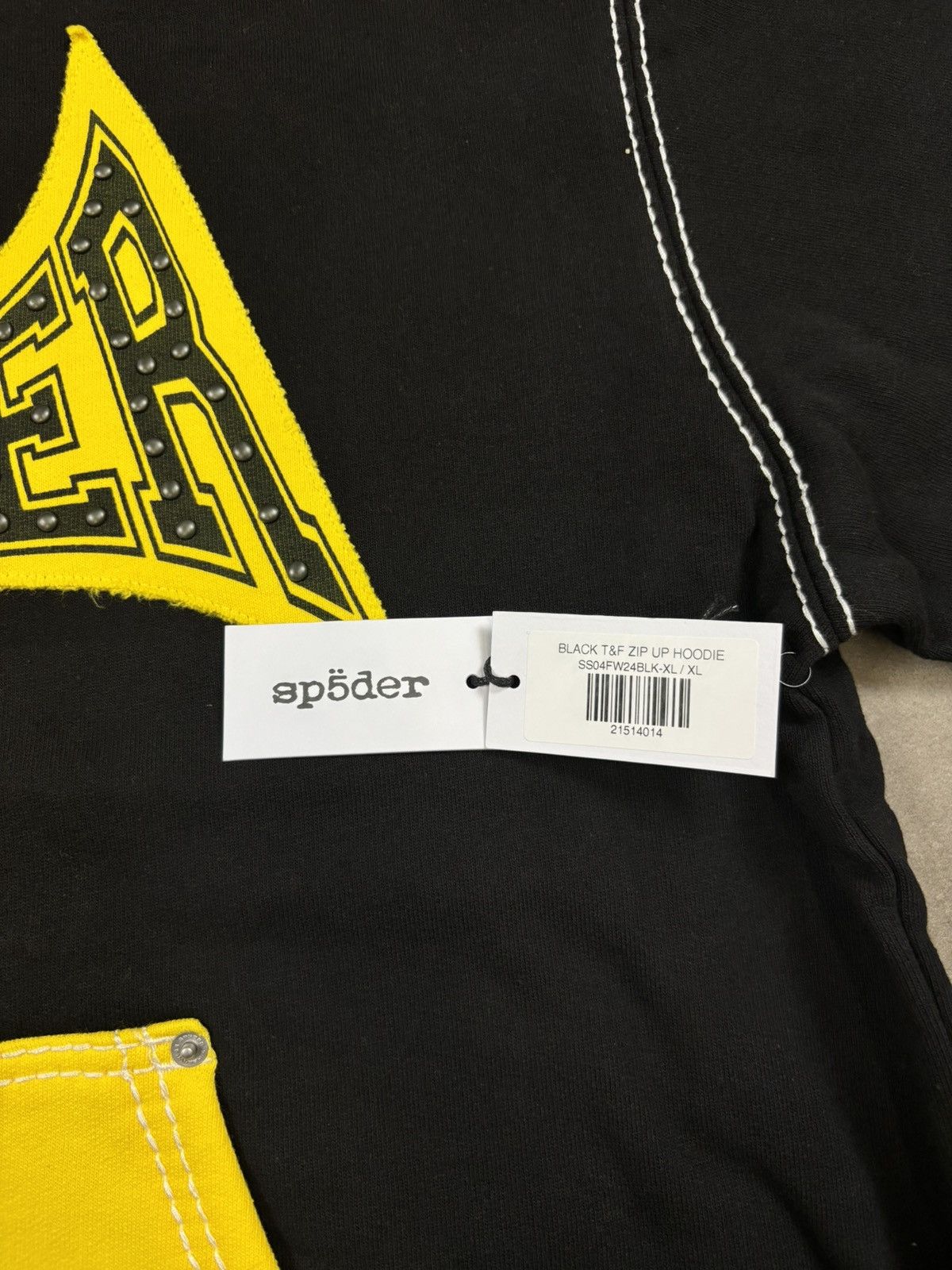 Sp5der Sp5der T&F Zip Hoodie, Black Size US XL / EU 56 / 4 - 6 Thumbnail