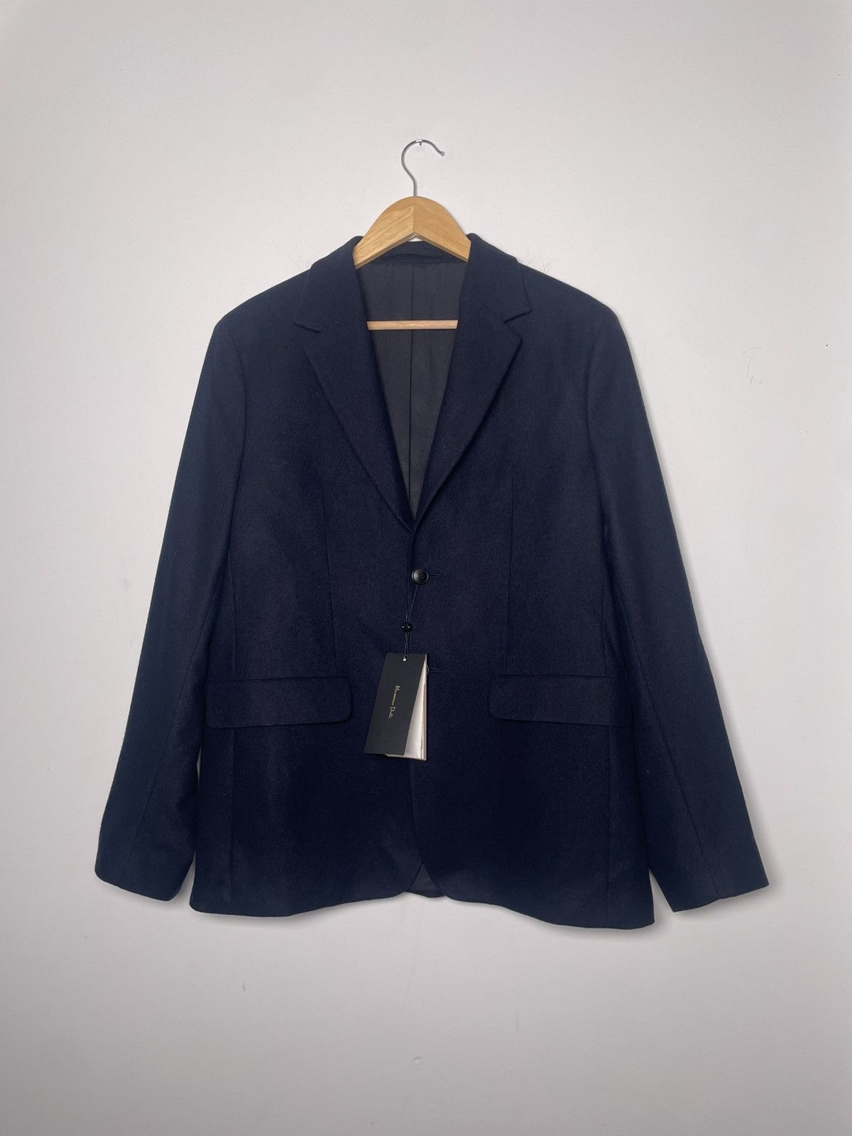 Massimo Dutti Massimo Dutti Wool Blazer Black/Navy — Size 46 (S) Size 40R - 1 Thumbnail