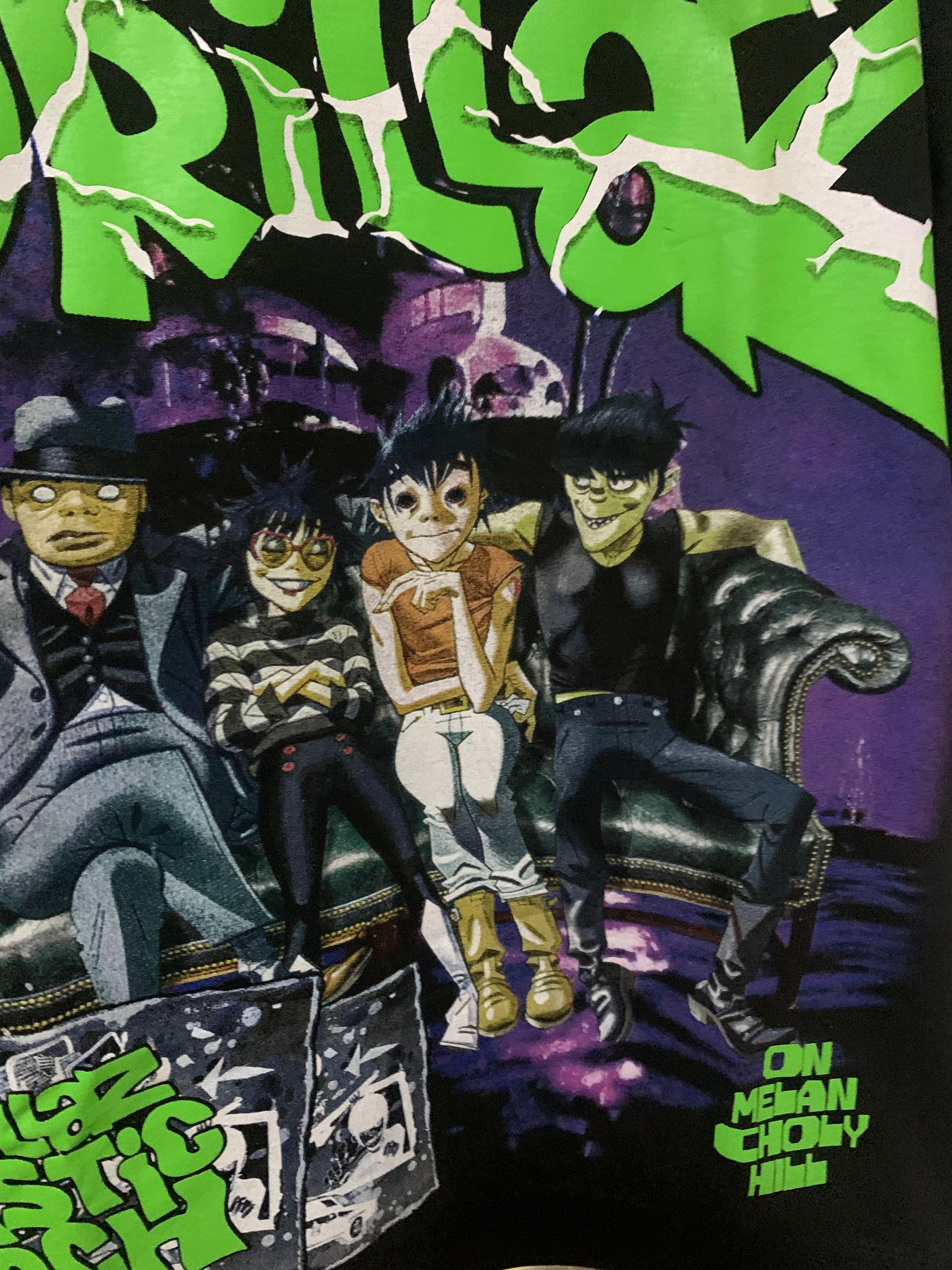 Japanese Brand RARE Gorillaz Meloncholy Hill y2k damon albarn Size US L / EU 52-54 / 3 - 4 Thumbnail