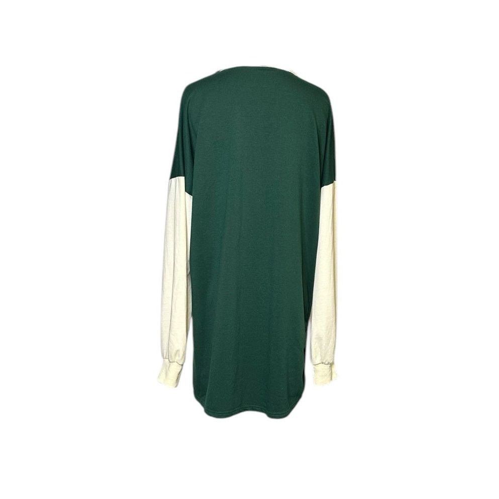 Shein Shein green cream long sleeves polo shirt dress size Medium Size M / US 6-8 / IT 42-44 - 9 Thumbnail