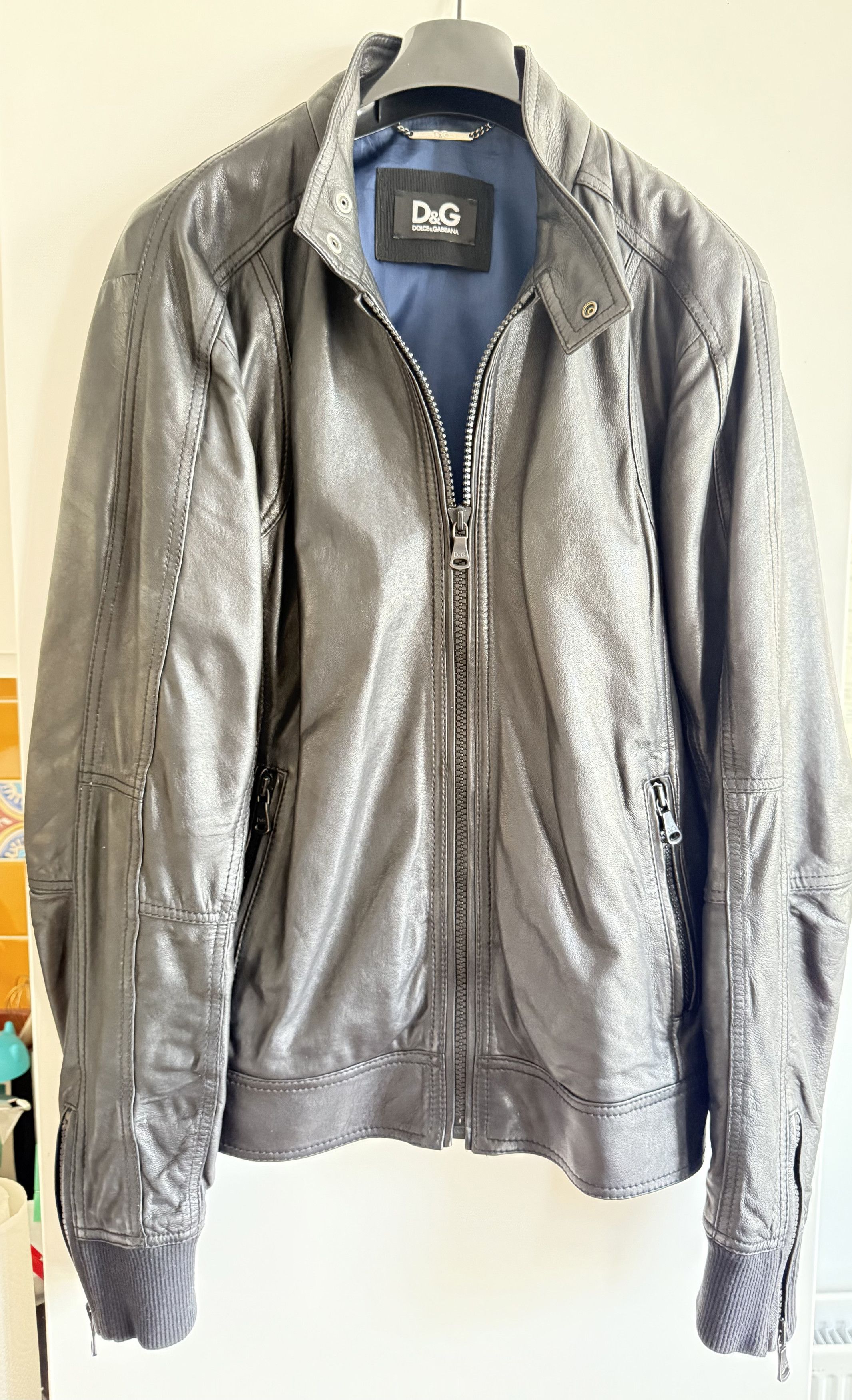 Dolce & Gabbana D&G Dolce & Gabbana Leather Biker Jacket EU Size 52 Unworn Size US L / EU 52-54 / 3 - 7 Thumbnail