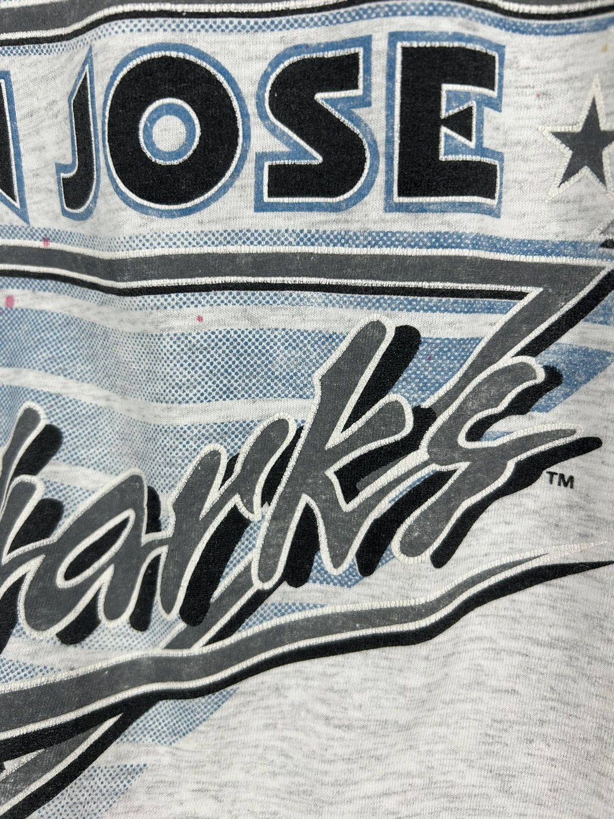 NHL Vintage 90s San Jose Sharks 1992 Hockey T shirt Size US L / EU 52-54 / 3 - 10 Thumbnail